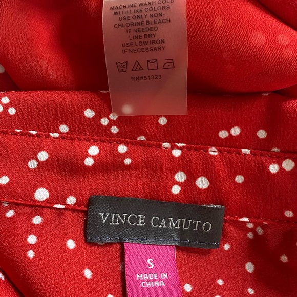 Vince Camuto Womens long sleeves Polka dot Dress size S - Picture 8 of 9